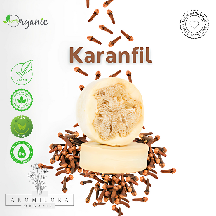 Aromilora - 5’li 1 KG Lifli Doğal Karanfil Sabunu