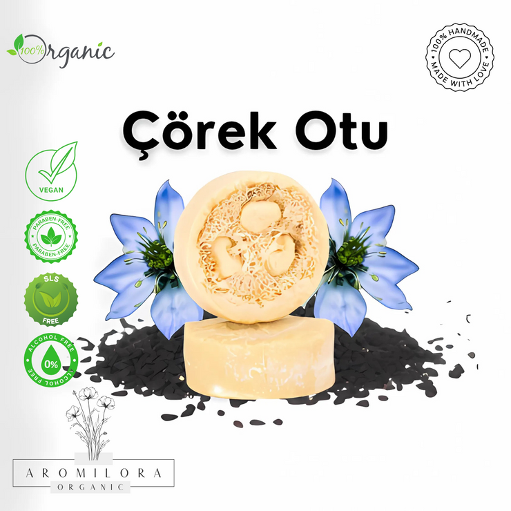 Aromilora - 5’li 1 KG Lifli Doğal Çörek Otu Sabunu