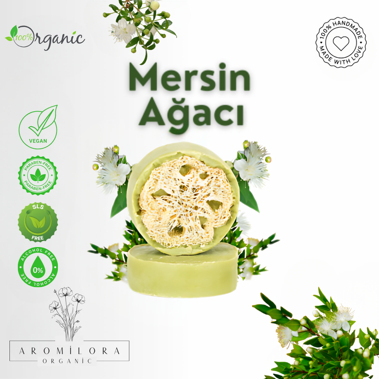 Aromilora -  5’li 1 KG Lifli Doğal Mersin Ağacı Sabunu