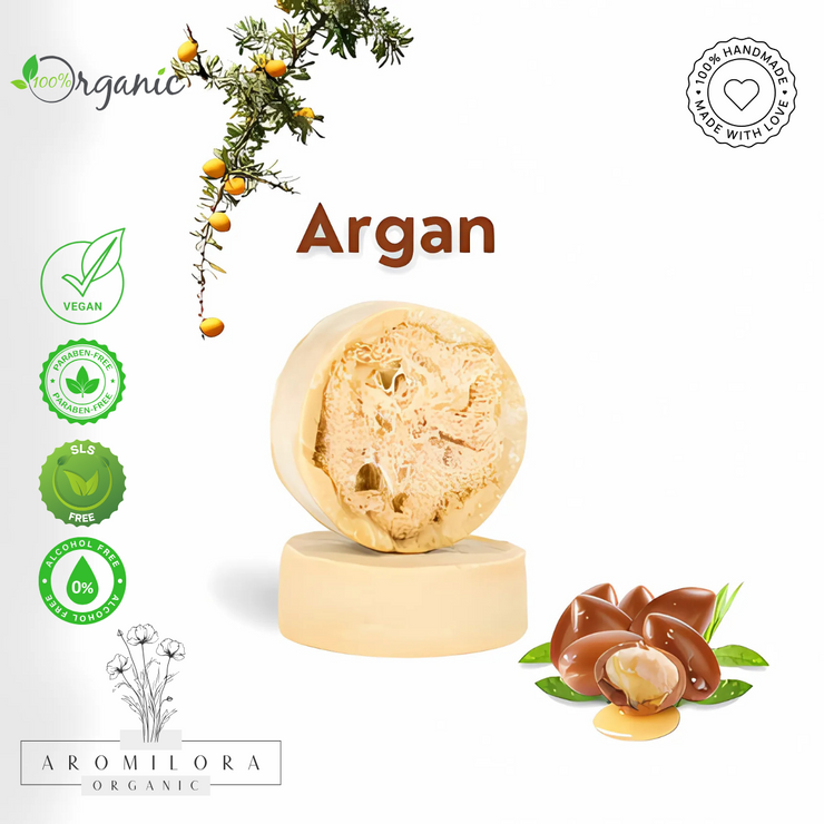 Aromilora - 5’li 1 KG Lifli Doğal Argan Sabunu